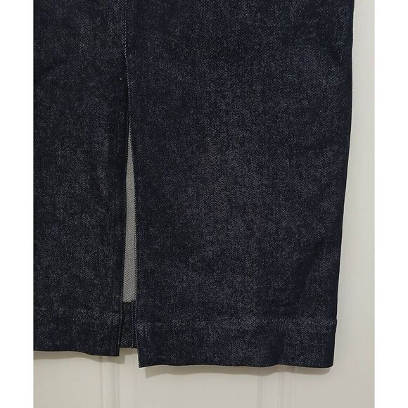 Heirloom amalgam new york womens small pencil jeans skirt dark blue split front - Picture 3 of 7